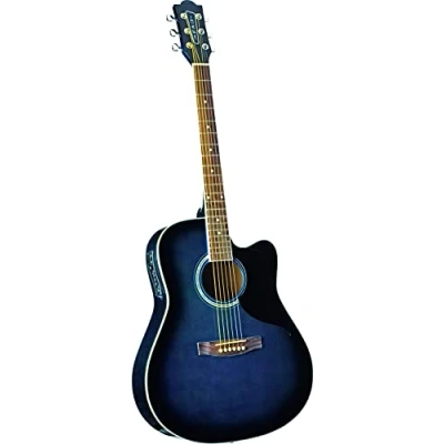 Imagen de Eko RANGER CW EQ Blue Sunburst Guitarra acústica con ecualizador, color