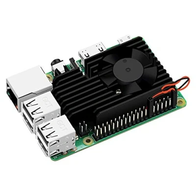 Imagen de GeeekPi Kit de enfriamiento Raspberry Pi, disipador Calor Aluminio con Ventilador para Pi 4B &amp; 3 B +
