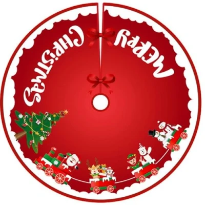 Imagen de Falda Arbol Navidad, 120cm Alfombra de Redondo Manta para Árbol Faldon Navidad Decoracion Navidad(02)