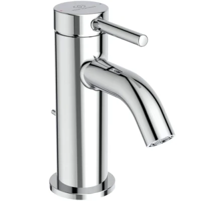 Imagen de Ideal Standard BD845AA Ceraline Nuovo grifo de lavabo con desagüe, baño caño para lavabo, ahorro agua, cromado