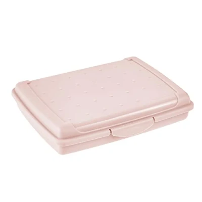 Imagen de keeeper Recipiente para alimentos frescos con cierre de clic, 17 x 13 3,5 cm, 500 ml, Luca Mini, Rosa Nordic