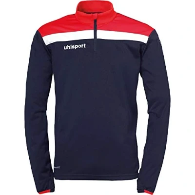 Imagen de Uhlsport Offense 23 1/4 Zip Top Camiseta De Fútbol para Hombre, Azul Marino/Rojo/Blanco, M