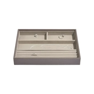 Imagen de Stackers Jewellery Box Classic Mink &amp; Grey Velvet Ring Pulsera Stacker