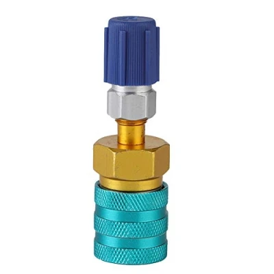 Imagen de Gorgeri R1234YF a r134a Acoplador de adaptador rápido lado bajo Conector montaje manguera aire acondicionado cocheadaptador r1234 baja presion,adaptador