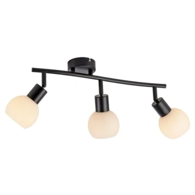 Imagen de JUST LIGHT. Loki plafón, 3 luces, largo, negro, hierro