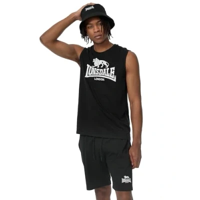 Imagen de Lonsdale Normale Passform Shorts, Hombre, Talla: Large, Black white