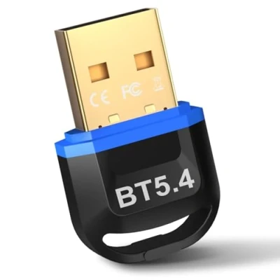Imagen de Hoppac Adaptador Bluetooth PC, 5.4 USB Stick Dongle, Baja latencia, Compatible con Windows 11/10/8.1/7, para Auriculares, Ratones, Controladores, teclados, impresoras