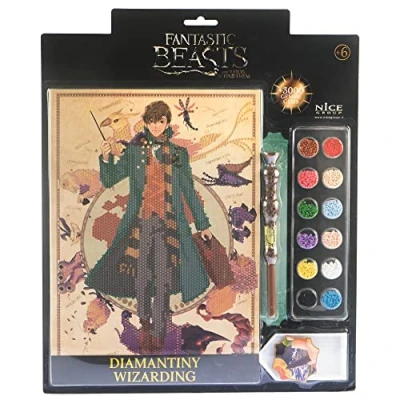 Imagen de DIAMANTINY Animales Fantásticos Wizarding Dinasty Newt Kit crea el Mosaico, Actividad de Arte Cristal, Diamond Painting, 1 Cuadro