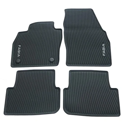 Imagen de Skoda 6VB061500 Alfombrillas de Goma, 4 para Todo Tipo Clima, con Letras Fabia