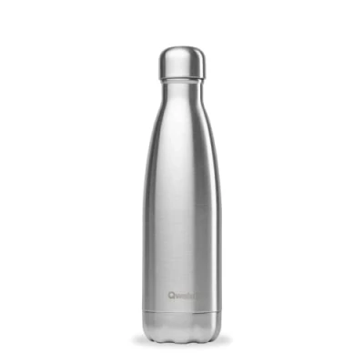 Imagen de Qwetch QD3020 Botella isotérmica, Adultos Unisex, Plata, 500 ml