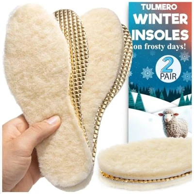 Imagen de TULMERO 2 pares Plantillas de invierno lana hombre y mujer zapatos calefactables termicas calientes 47 EU