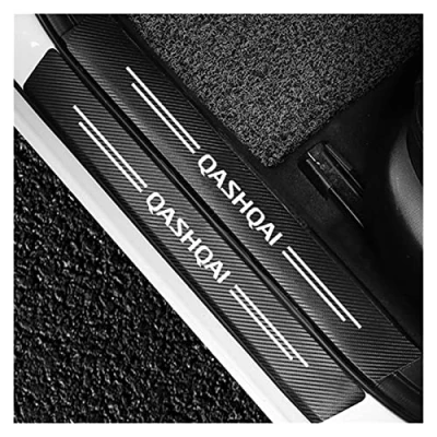 Imagen de Protector Umbral Puerta Coche For Nis san Qashqai J10 J11 J12 2012 2021 4pcs De Automóvil Fibra Carbono Pegatina Anti pateada Protección contra Rasguños