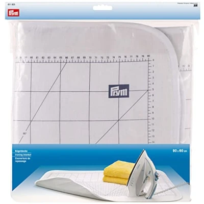 Imagen de Prym 611925 Manta Plancha Escala métrica y Reflectante De Calor 60 x 90 cm Planchar, Algodón, Map(Language_Tag &gt; Es_es), 60x90