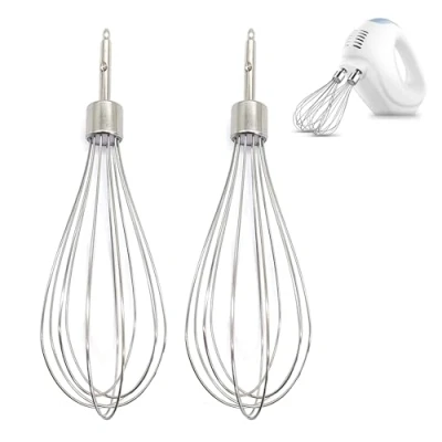 Imagen de 2 Piezas Recambio Batidora Varillas Batidor de Manual Giratorio para Utensilios cocina duraderos Accesorios repostería remover batir montar (1#)