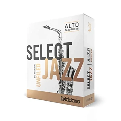 Imagen de Rico Unfiled Hard 3 Strength Select Jazz Reed for Alto Sax (Pack of 10)