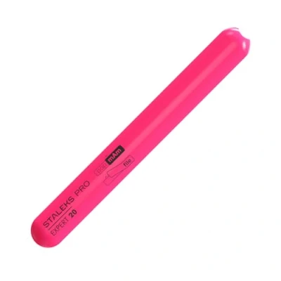 Imagen de Staleks Pro Expert Base de acero inoxidable y madera para limas desechables reemplazables adhesivas funda (ACRILICA ROSA)