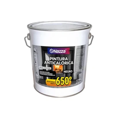 Imagen de Pintura Anticalórica Negra Mate Alta Temperatura (Hasta 650ºC) especial para Estufas, Pinzas Freno, Chimeneas, Hornos, Barbacoas o Motor Formato 4 L