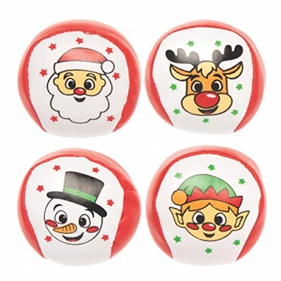 Imagen de Baker Ross FC251 Mini Bolas Suaves Navideñas Paquete de 8, Juguetes Exprimibles para Niños, Bolsas Fiesta Infantiles, Rellenos Calcetines y Pequeños Regalos Niños