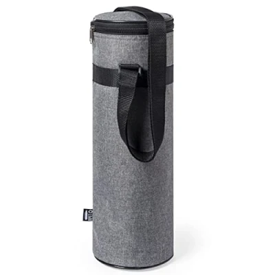 Imagen de notrash2003 bolsa isotérmica para colgar botellas de 1,5 L, correa hombro ajustable, pequeña bebidas, nevera exteriores, viajes y mucho más (amarillo)