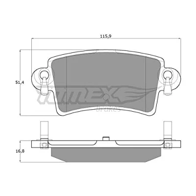 Imagen de TOMEX brakes TX 13 52 Juego de pastillas freno Eje trasero RENAULT: MASTER 2 Kasten, Pritsche/Fahrgestell, Bus
