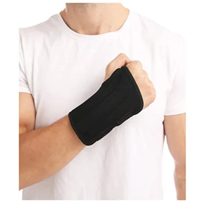 Imagen de HMCEY Muñequera Tendinitis Muñeca Transpirable Tunel Carpiano Izquierda Elastico Ortopedica de Soporte Férula para Esguinces, Lesiones por Esfuerzo Repetitivo(Gris,S/M)