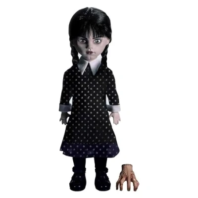 Imagen de Mezco Muñeca LDD Presents Wednesday Negro/Blanco, 100% plástico, en Caja de Regalo.