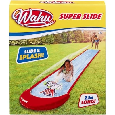 Imagen de Wahu Super Slide, Pista Deslizante Para Niños a Partir de 5 Años, Tobogán Piscina que Salpica Agua, Juegos Exterior Niños, 750 Centímetros Largo