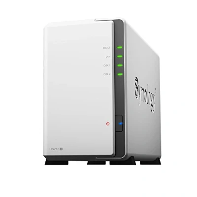 Imagen de Synology DiskStation DS218J Ethernet Escritorio Blanco NAS Unidad RAID (8 TB, de disco duro, SSD, SATA, 4000 GB, 2.5/3.5&quot;)