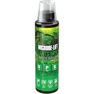 Imagen de MICROBE LIFT plantas NPK 236 ml Abono completo con nitrato, fosfato y potasio, favorece el crecimiento vigoroso de las en acuarios agua dulce, ideal para aquascaping.