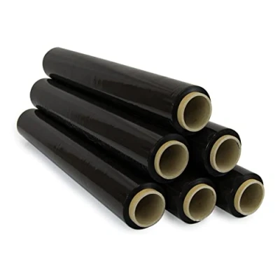 Imagen de OFITURIA Film para Embalar 50 cm de Ancho y Estirable Hasta 300 Metros Longitud Rollo Elástico Manual Embalaje Industrial (Negro, 6)