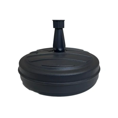 Imagen de Acomoda Textil Base de Sombrilla Rellenable con Agua o Arena Resistente y Estable para Terraza, Patio Jardín Pie Robusto Transportable Parasol (13 litros Negro, 40cm ø)