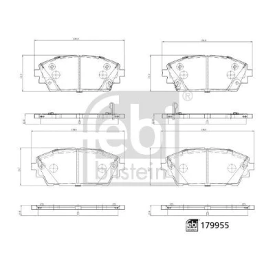 Imagen de FEBI BILSTEIN 179955 Juego de pastillas freno MAZDA: 3 Hatchback, Berlina