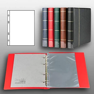 Imagen de Prophila Álbum Primer día con 20 Fundas para Hojas de (FDS) Rojo