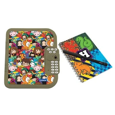 Imagen de Lexibook Harry Potter, Diario Secreto electrónico con bolígrafo y Cuaderno incluidos, Interactivo, contraseña, Funciones Divertidas, Efectos de Sonido, Oro/Negro, Color (SD50HP)