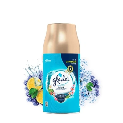 Imagen de Glade Brise Recambio de spray automático para ambientador, aroma a Ocean Adventure, 4 unidades (269 ml)