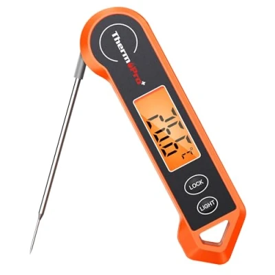 Imagen de ThermoPro TP19H Termómetro digital para carne con retroiluminación, resistente al agua cocina, comida, barbacoa, parrilla, ahumador, aceite, freír, dulces, lectura instantánea