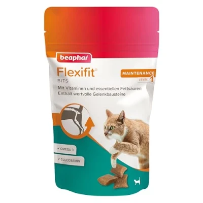 Imagen de BEAPHAR Flexifit bits para Gatos Apoya la Movilidad Y Vitalidad Articulares con Taurina, Vitamina C, Glucosamina Omega 3 150 g