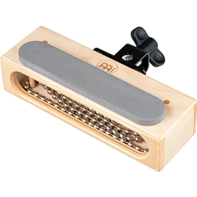 Imagen de Meinl Bloque de madera percusión efecto palmada con cadena Cabasa acero, se puede tocar baquetas, fabricado en Europa, abedul báltico (MWBHC)