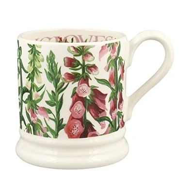Imagen de Emma Bridgewater Taza Grande de 1/2 Pinta (300 ml) Tazas Ceramica Para Desayuno, Cafe, Capuchino, Café con Leche o Té, Diseños Originales y Bonitos, Mug Dedal flores