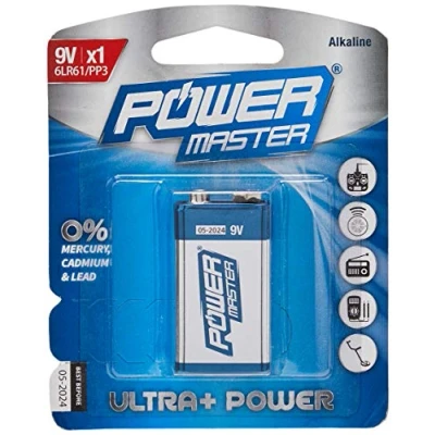 Imagen de Powermaster 531078 Pila súper alcalina, 6LR61 (9 V) color azul