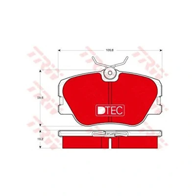 Imagen de TRW DTEC COTEC GDB818DTE Juego de pastillas freno no preparado para indicador desgaste con tornillos pinza accesorios