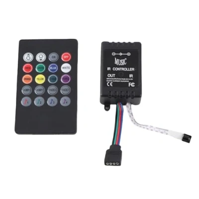 Imagen de Controlador de música LED 20 teclas Controladores sensor sonido remoto IR para luces tira RGB