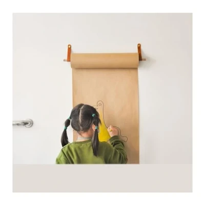 Imagen de Dispensador De Pergamino Pared Papel Kraft, 45 X 64 Cm, Soporte para Estraza, Incluye Rollo Marrón O Blanco 50 Metros Largo(Brown,Width 45cm/17.7in)
