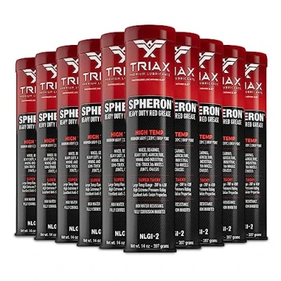Imagen de TRIAX Spheron HT 2 Grasa roja, para rodamientos, complejo de sulfonato calcio (CSX), altas temperatura hasta 180 C, ultra adherente, soporta presiones extremas, prácticamente impermeable (10x400g)