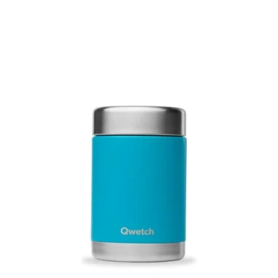Imagen de Qwetch Fiambrera Isotérmica Azul 340ml Caja de Comida Acero Inoxidable 5h Caliente y 7h Fría Sin BPA, Resistente al Agua Lunch Box para oficina, picnic, senderismo