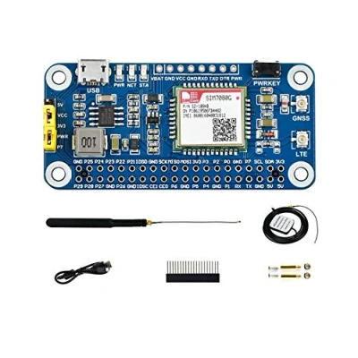 Imagen de Waveshare NB IoT/Cat M(eMTC)/GNSS Telecommunication Hat for Raspberry Pi Based on SIM7080G Globally Applicable Intelligent Instruments Asset Tracking Remote Monitoring E Health
