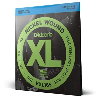 Imagen de D&#039;Addario Cuerdas Bajo Electrico EXL165, Custom Light, 45 105, Escala larga