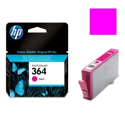 Imagen de HP 364 CB319EE, Magenta, Cartucho de Tinta Original, 300 páginas, para impresoras Photosmart serie C5300, C6300, B210, B110 y Deskjet 3520