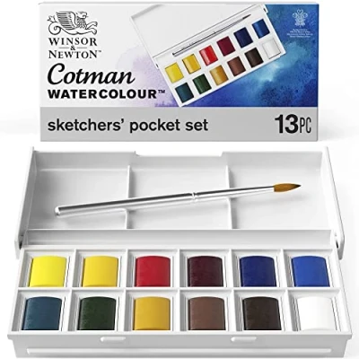 Imagen de Winsor &amp; Newton Set de acuarelas CotMan, surtido colores, 1set