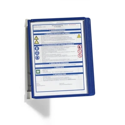 Imagen de Durable 555107 sistema de paneles pared (Vario Wall 5, con 5 pantalla A4) azul oscuro